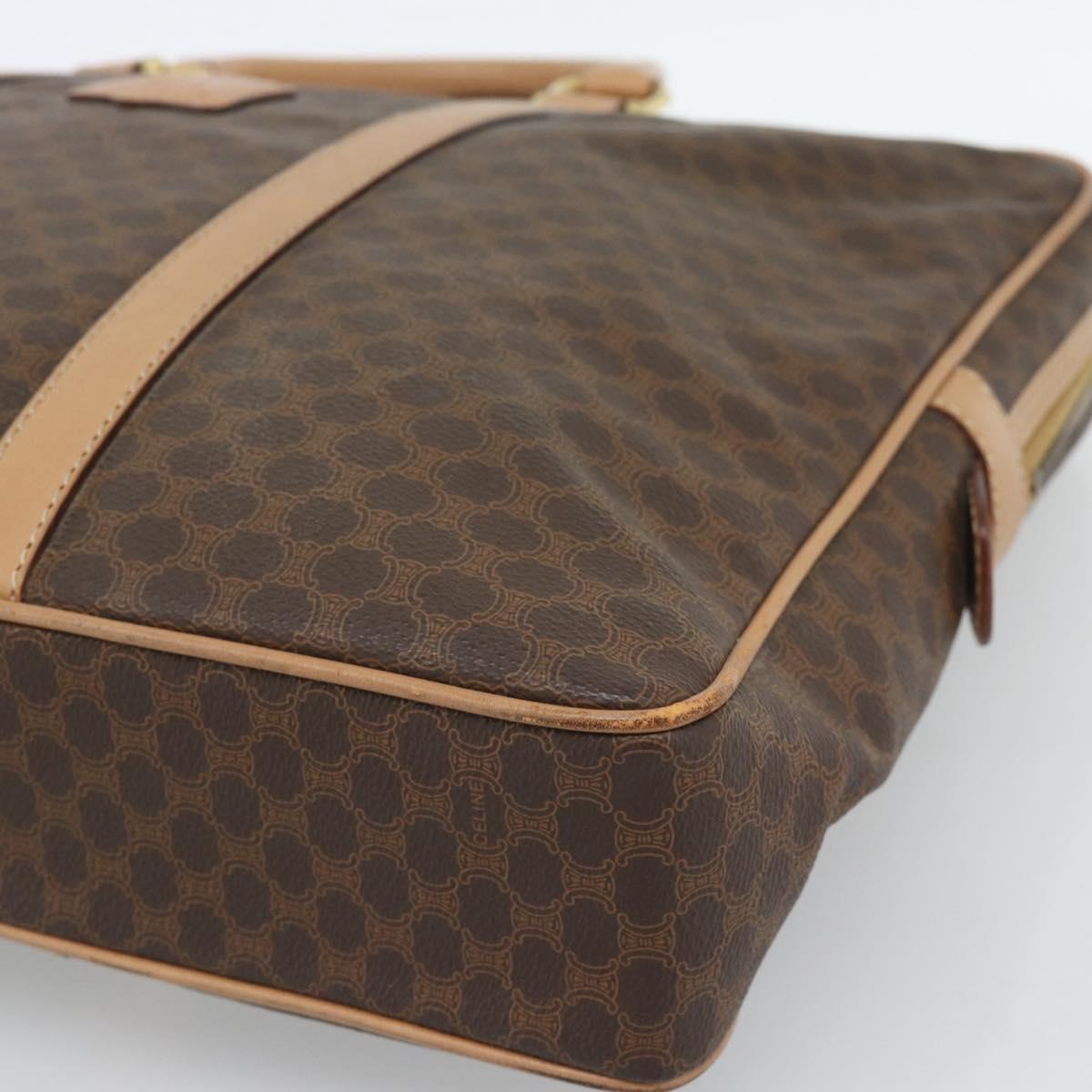 CELINE Macadam Canvas Business Bag PVC Leather Brown Gold Auth 190276 - Jerrillo image 10