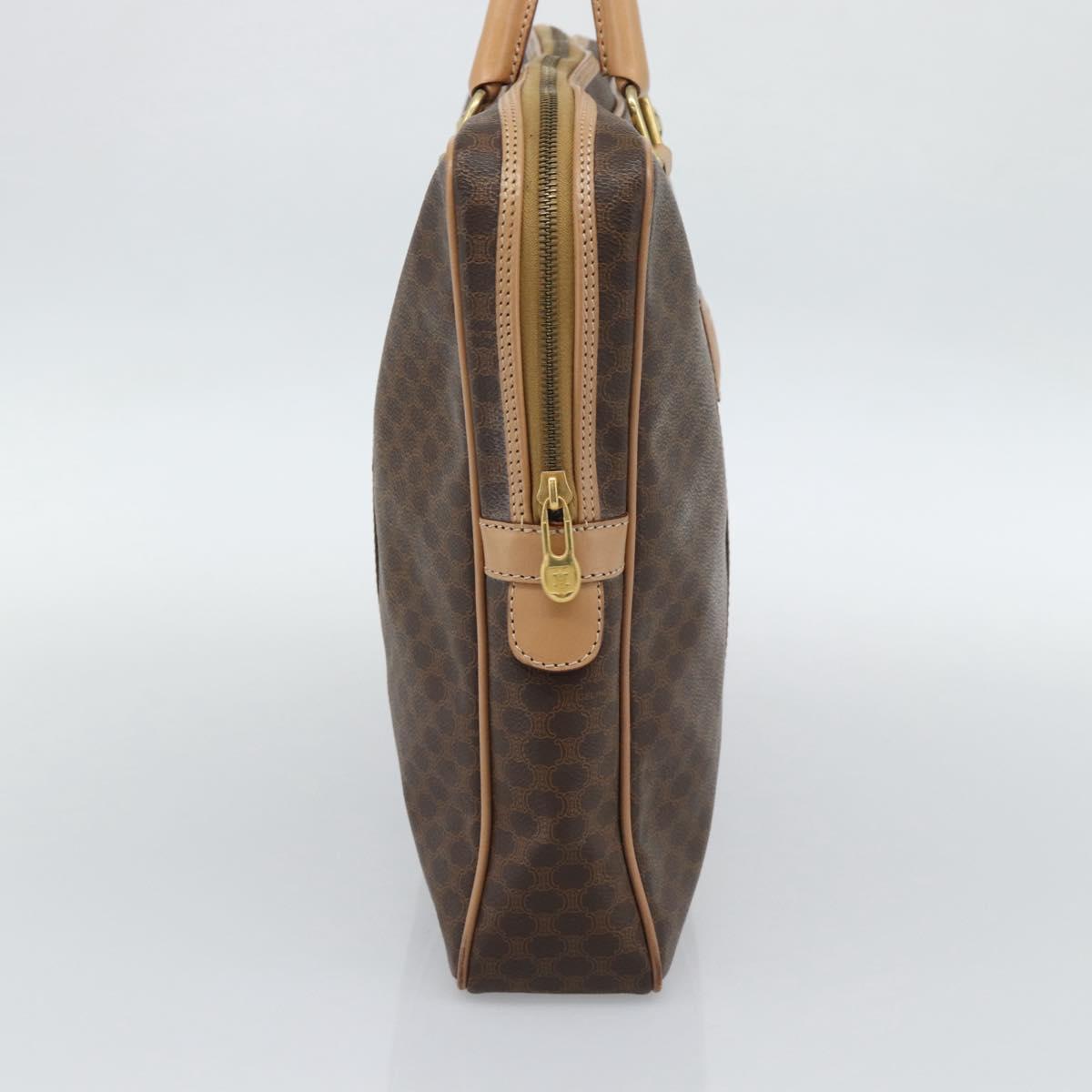 CELINE Macadam Canvas Business Bag PVC Leather Brown Gold Auth 190276 - Jerrillo image 4
