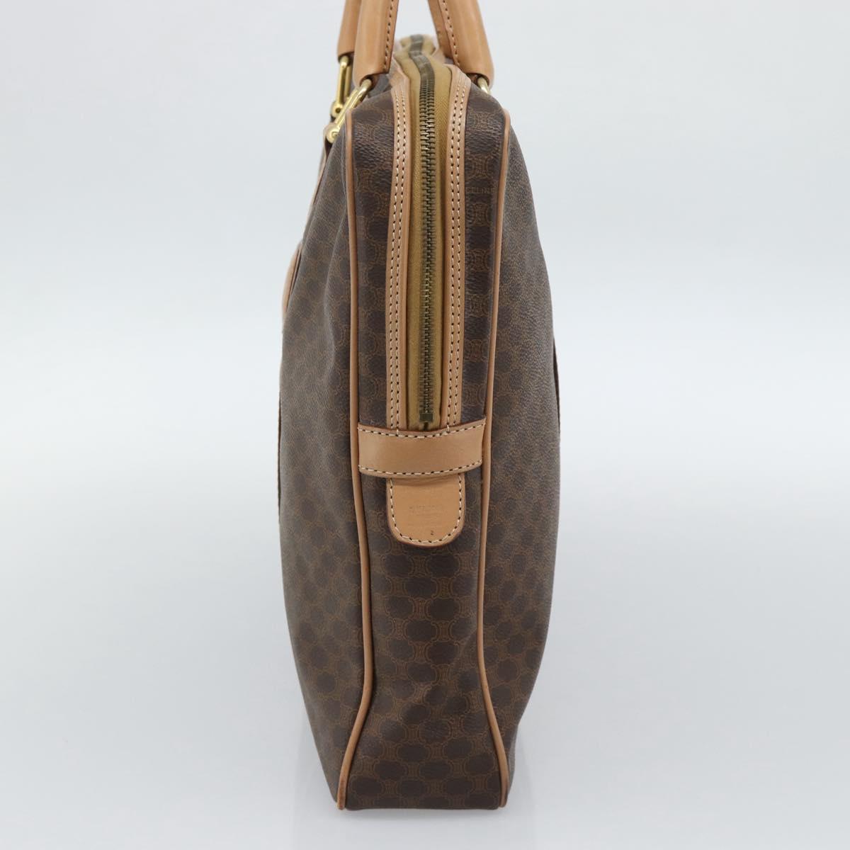 CELINE Macadam Canvas Business Bag PVC Leather Brown Gold Auth 190276 - Jerrillo image 5