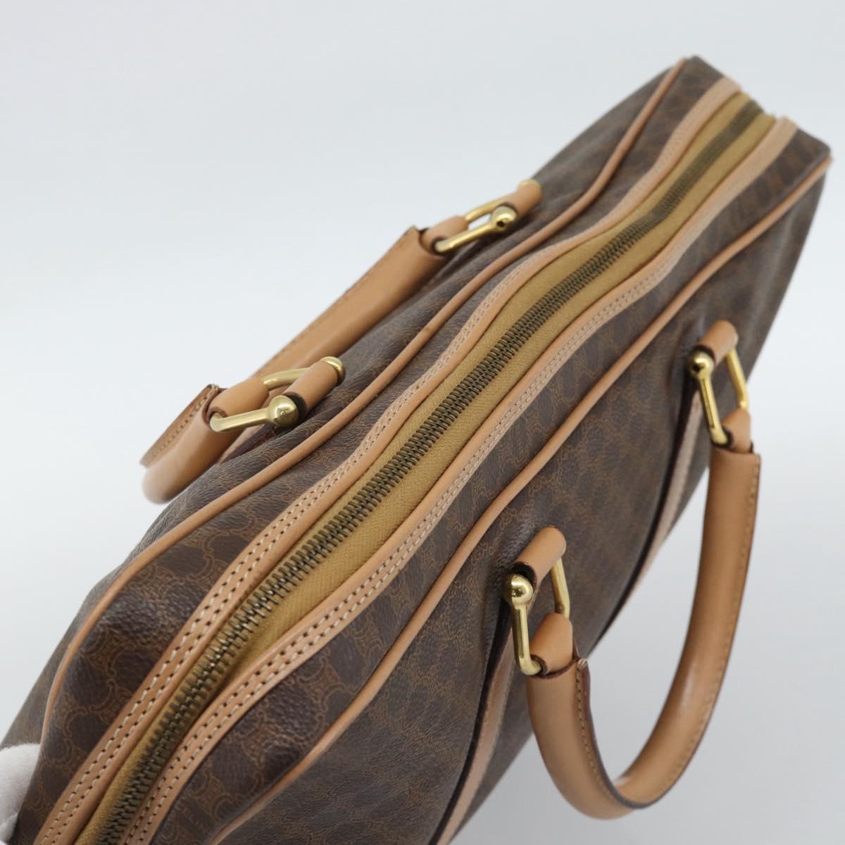 CELINE Macadam Canvas Business Bag PVC Leather Brown Gold Auth 190276 - Jerrillo image 6
