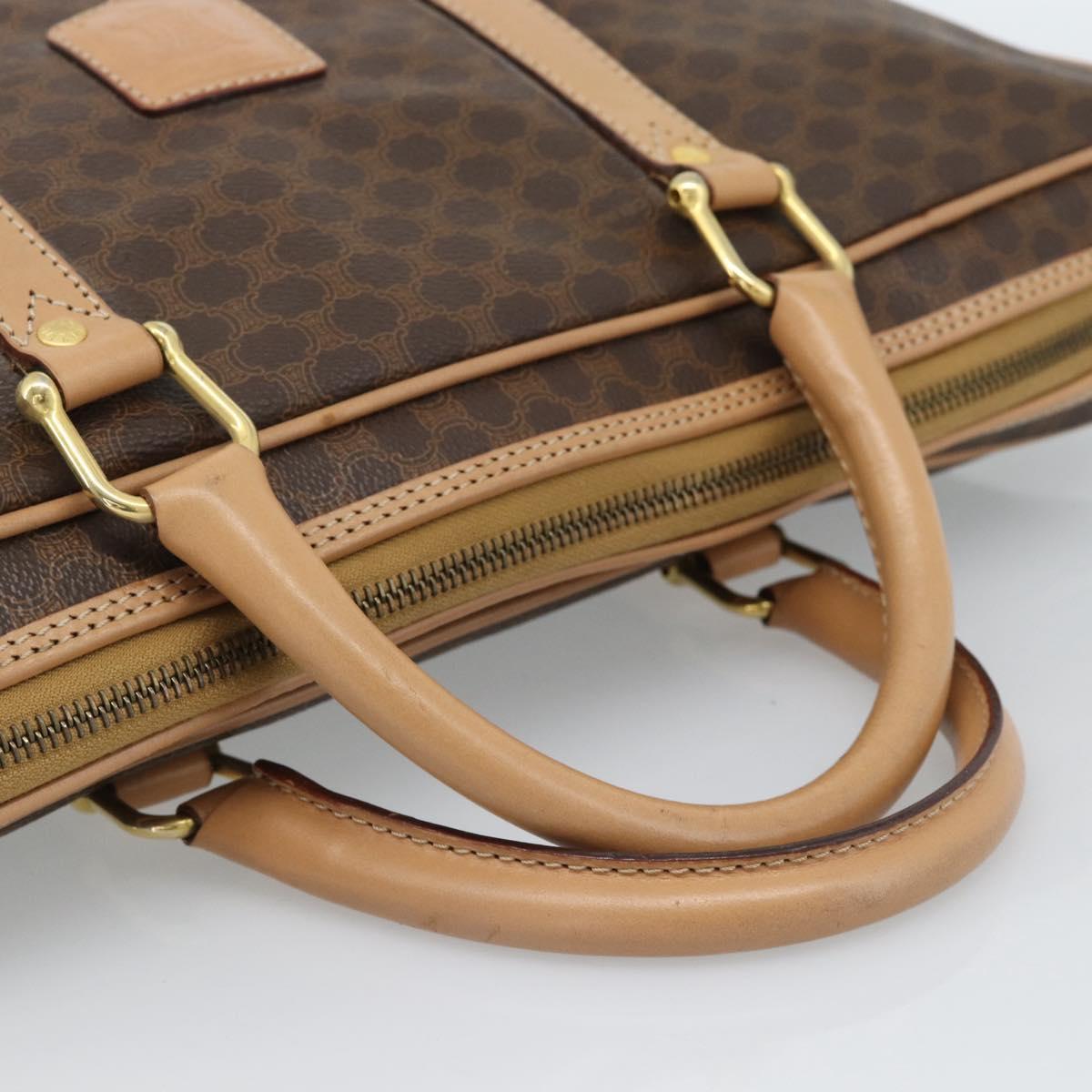 CELINE Macadam Canvas Business Bag PVC Leather Brown Gold Auth 190276 - Jerrillo image 7