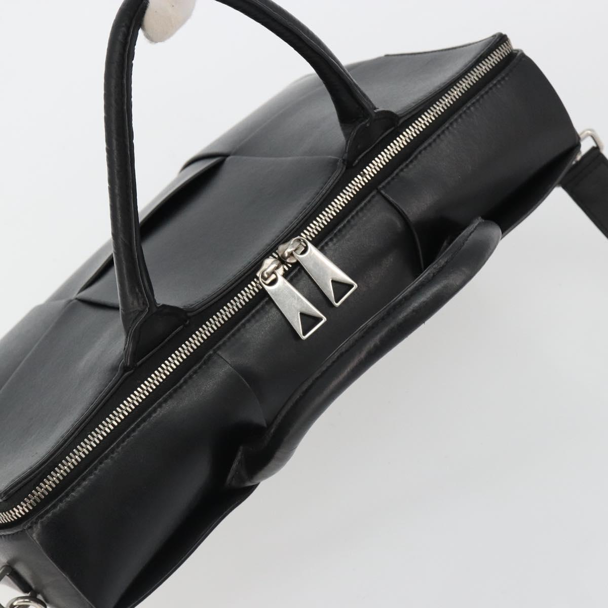 BOTTEGA VENETA Maxi INTRECCIATO Bag Leather 2way Black Silver Auth 190305 - Jerrillo image 6