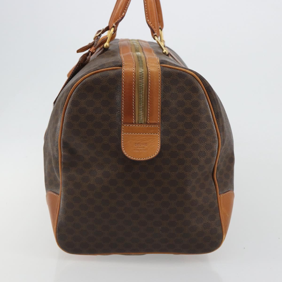 CELINE Macadam Canvas Boston Bag PVC Leather Brown Gold Auth 190319 - Jerrillo image 3