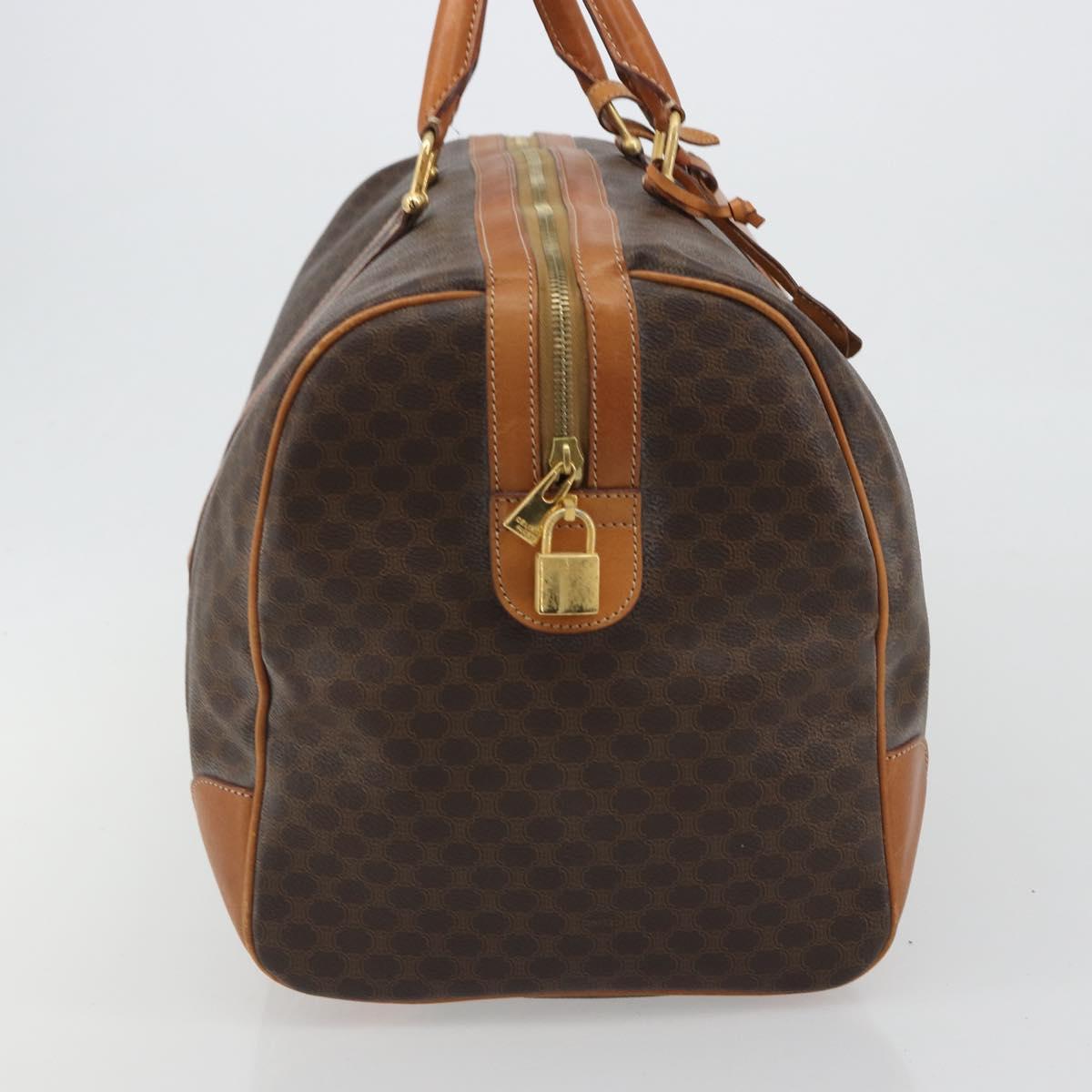 CELINE Macadam Canvas Boston Bag PVC Leather Brown Gold Auth 190319 - Jerrillo image 4