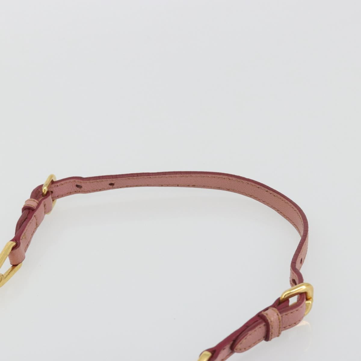 Miu Miu Shoulder Bag Leather Pink Gold Auth 190333A - Jerrillo image 8