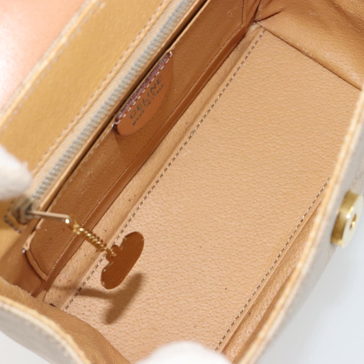 CELINE Macadam Canvas Star Ball Hand Bag PVC 2way Beige Gold Auth 190408A - Jerrillo image 10