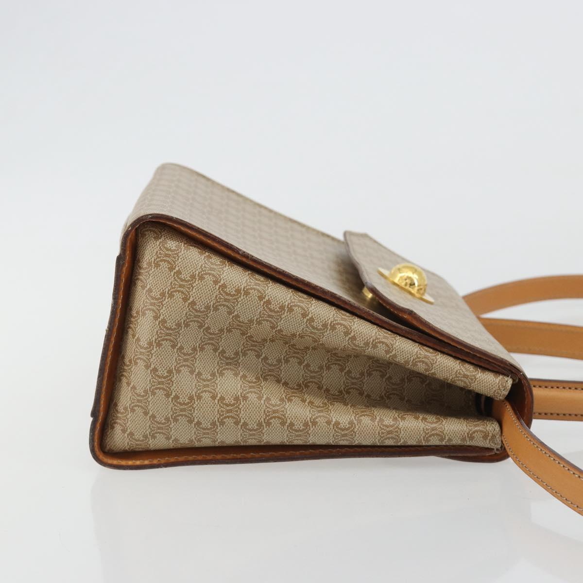 CELINE Macadam Canvas Star Ball Hand Bag PVC 2way Beige Gold Auth 190408A - Jerrillo image 3
