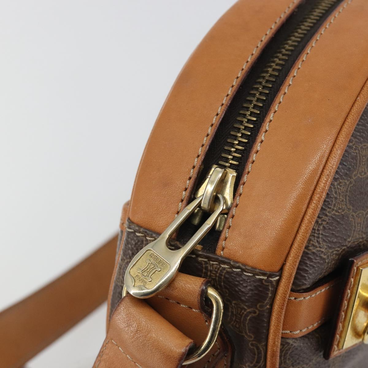 CELINE Macadam Canvas Shoulder Bag PVC Leather Brown Gold Auth 190422A - Jerrillo image 9