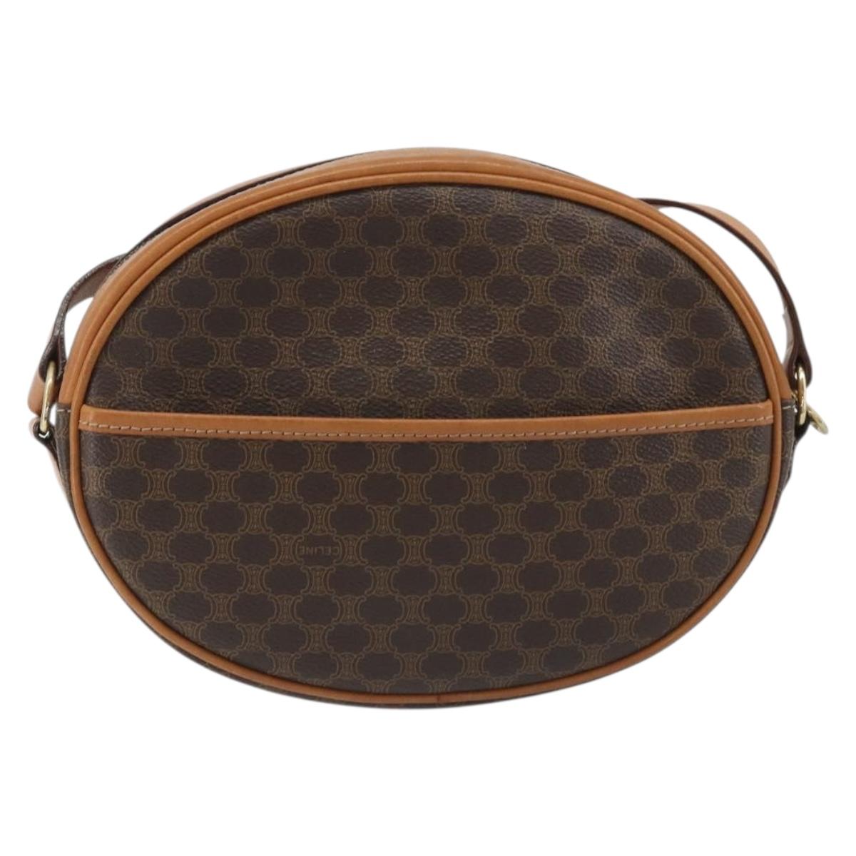CELINE Macadam Canvas Shoulder Bag PVC Leather Brown Gold Auth 190422A - Jerrillo image 2