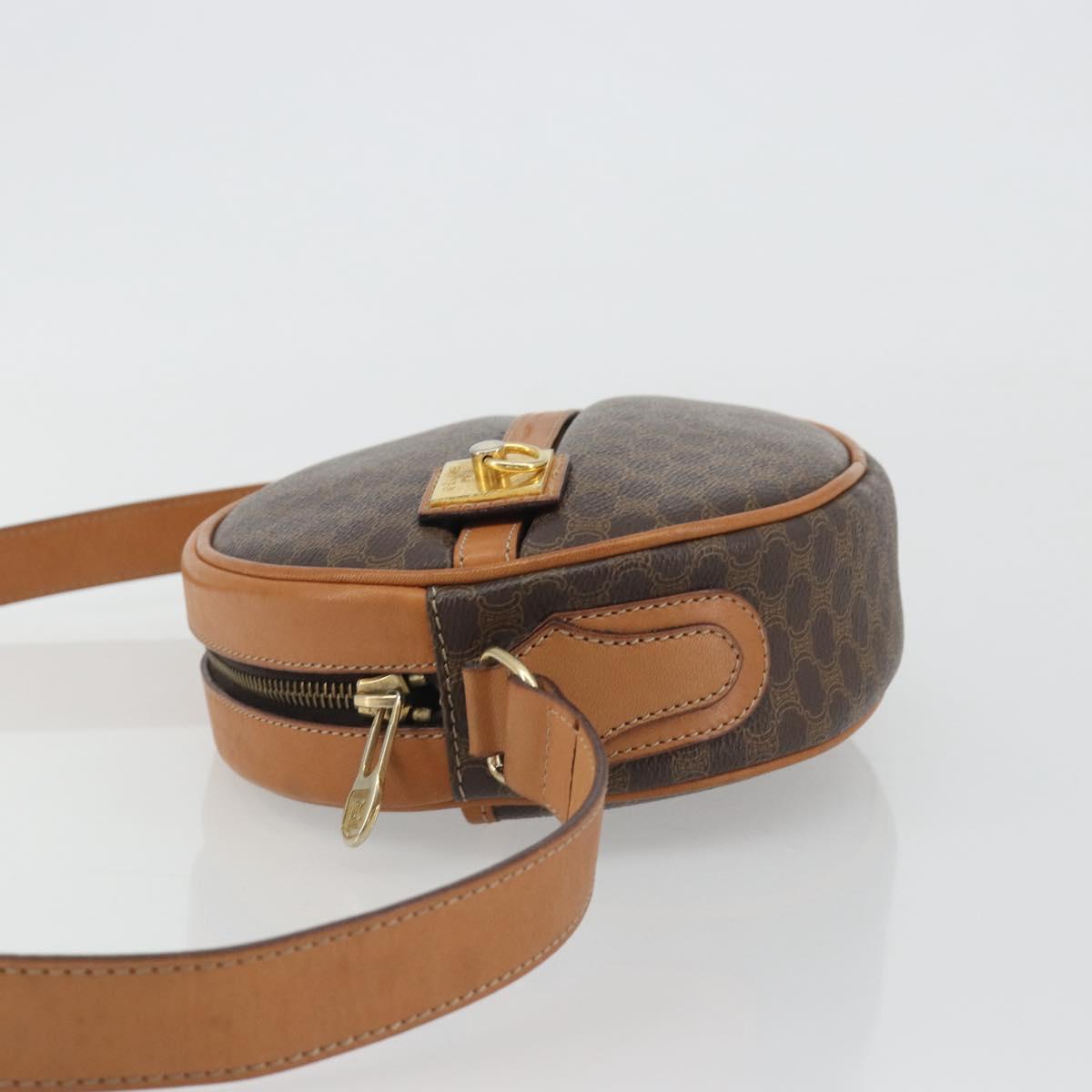 CELINE Macadam Canvas Shoulder Bag PVC Leather Brown Gold Auth 190422A - Jerrillo image 4