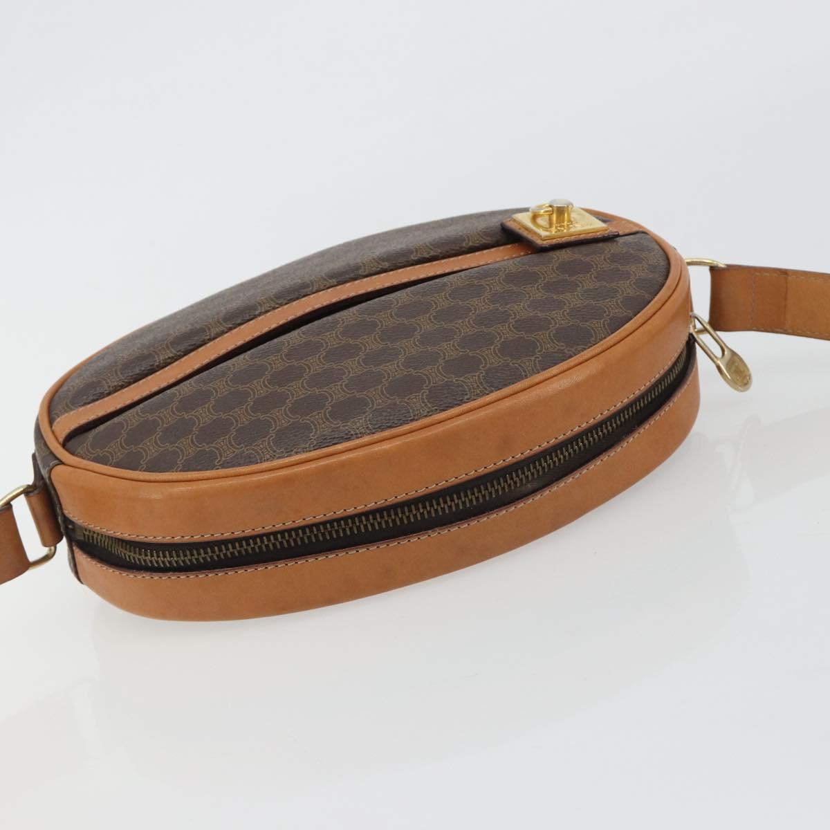 CELINE Macadam Canvas Shoulder Bag PVC Leather Brown Gold Auth 190422A - Jerrillo image 6