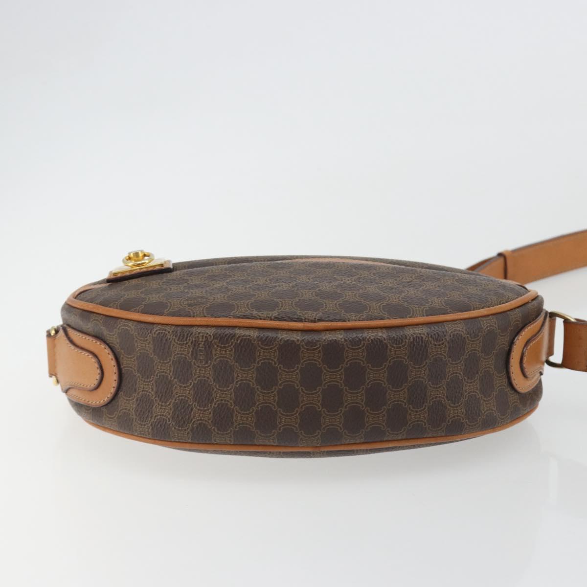 CELINE Macadam Canvas Shoulder Bag PVC Leather Brown Gold Auth 190422A - Jerrillo image 5