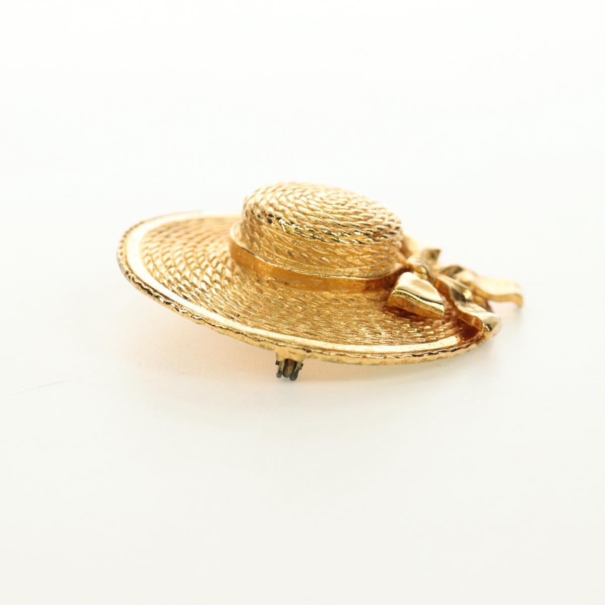 CHANEL Brooch metal Gold CC Auth 190426M image 5