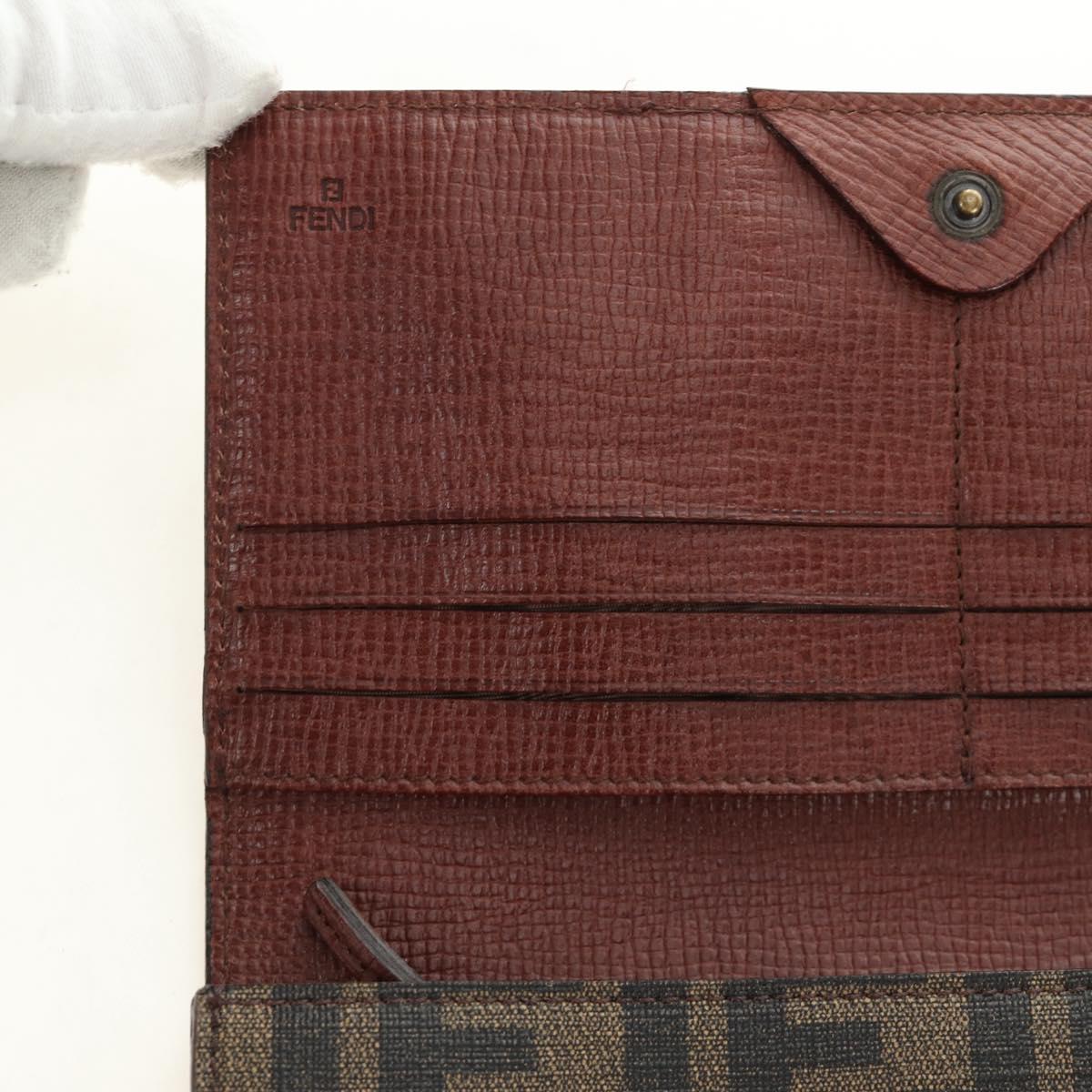 FENDI Zucca Canvas Long Wallet Black Brown Auth 190427V - Jerrillo image 10