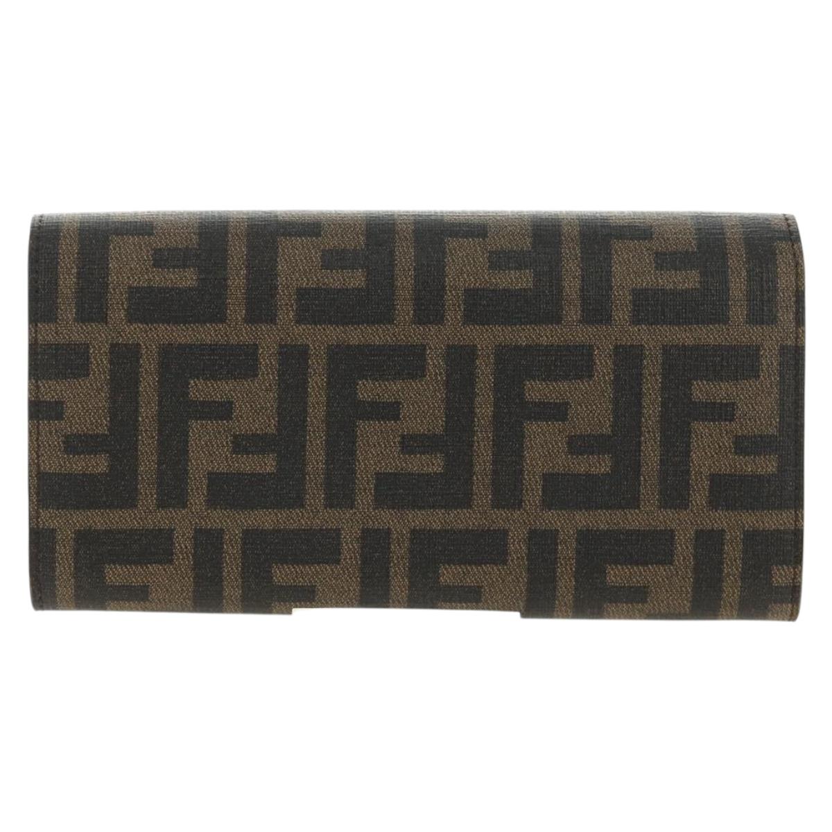 FENDI Zucca Canvas Long Wallet Black Brown Auth 190427V - Jerrillo image 2