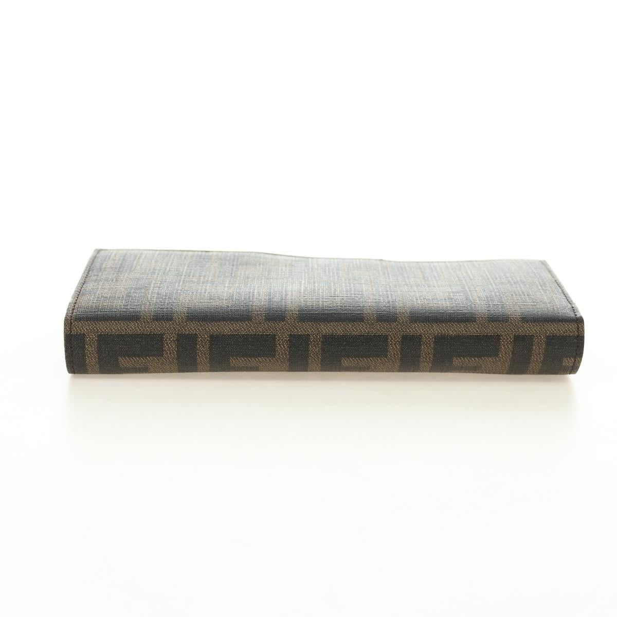 FENDI Zucca Canvas Long Wallet Black Brown Auth 190427V - Jerrillo image 5