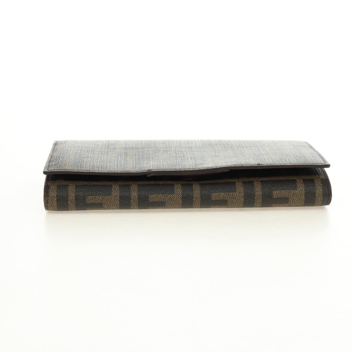 FENDI Zucca Canvas Long Wallet Black Brown Auth 190427V - Jerrillo image 6