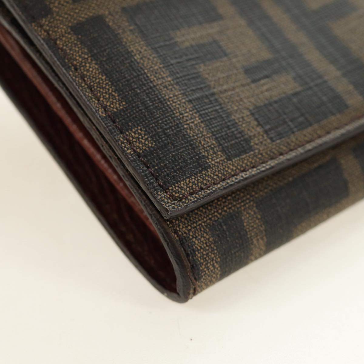 FENDI Zucca Canvas Long Wallet Black Brown Auth 190427V - Jerrillo image 7
