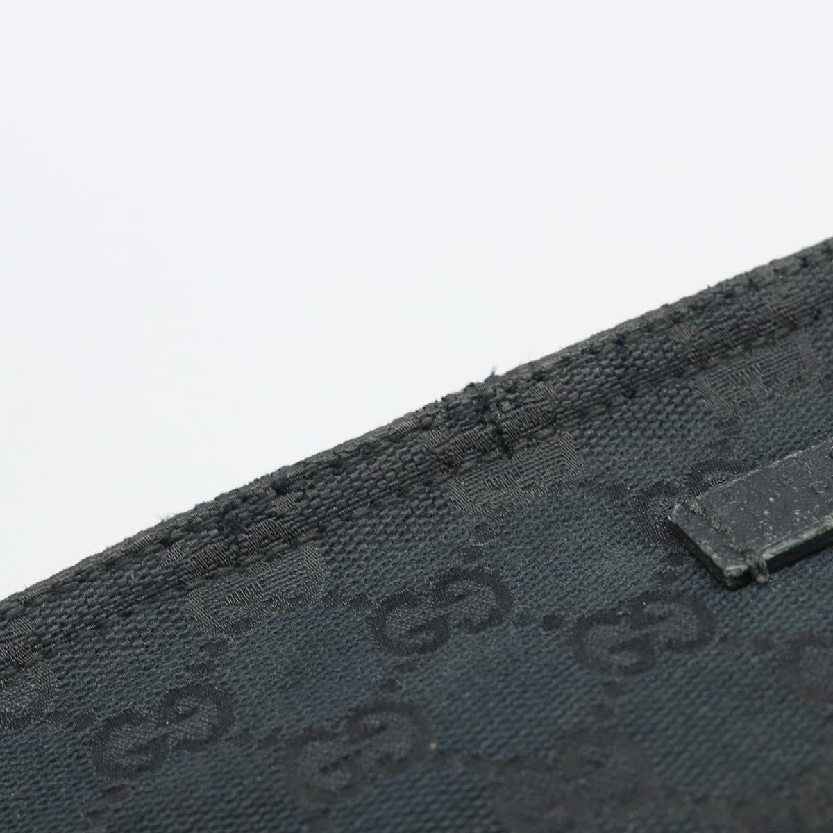 GUCCI GG Canvas Web Sherry Line Shoulder Bag Black Silver 256100 Auth 190463A - Jerrillo image 9