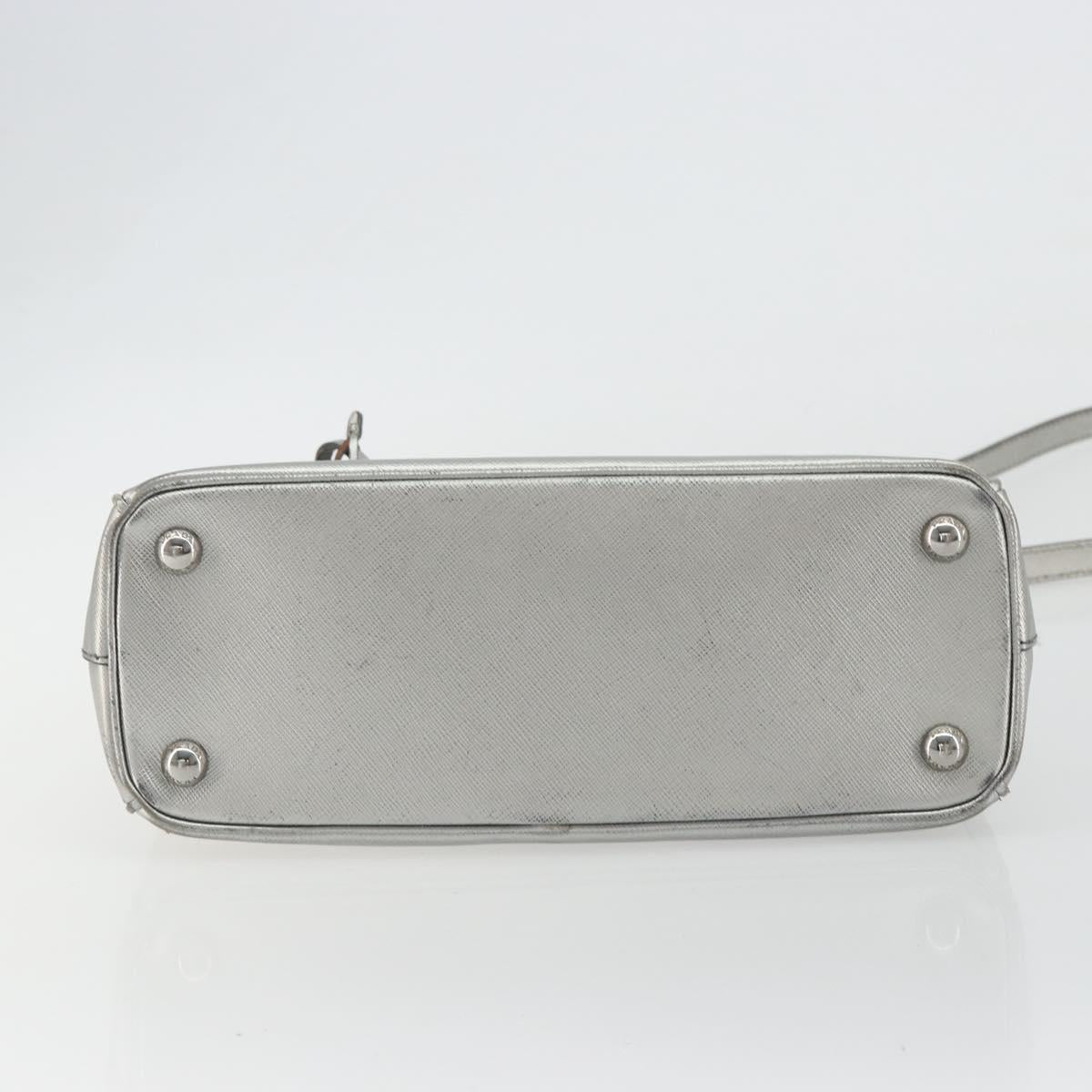 PRADA Galleria Hand Bag Safiano Leather 2way Silver Auth 190490A - Jerrillo image 6