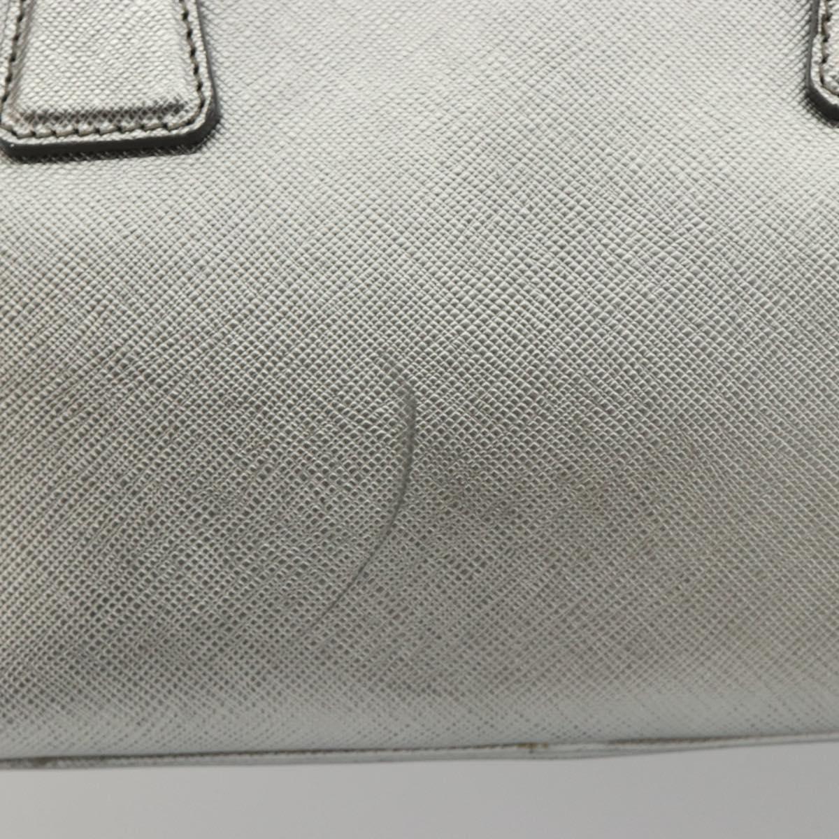 PRADA Galleria Hand Bag Safiano Leather 2way Silver Auth 190490A - Jerrillo image 3