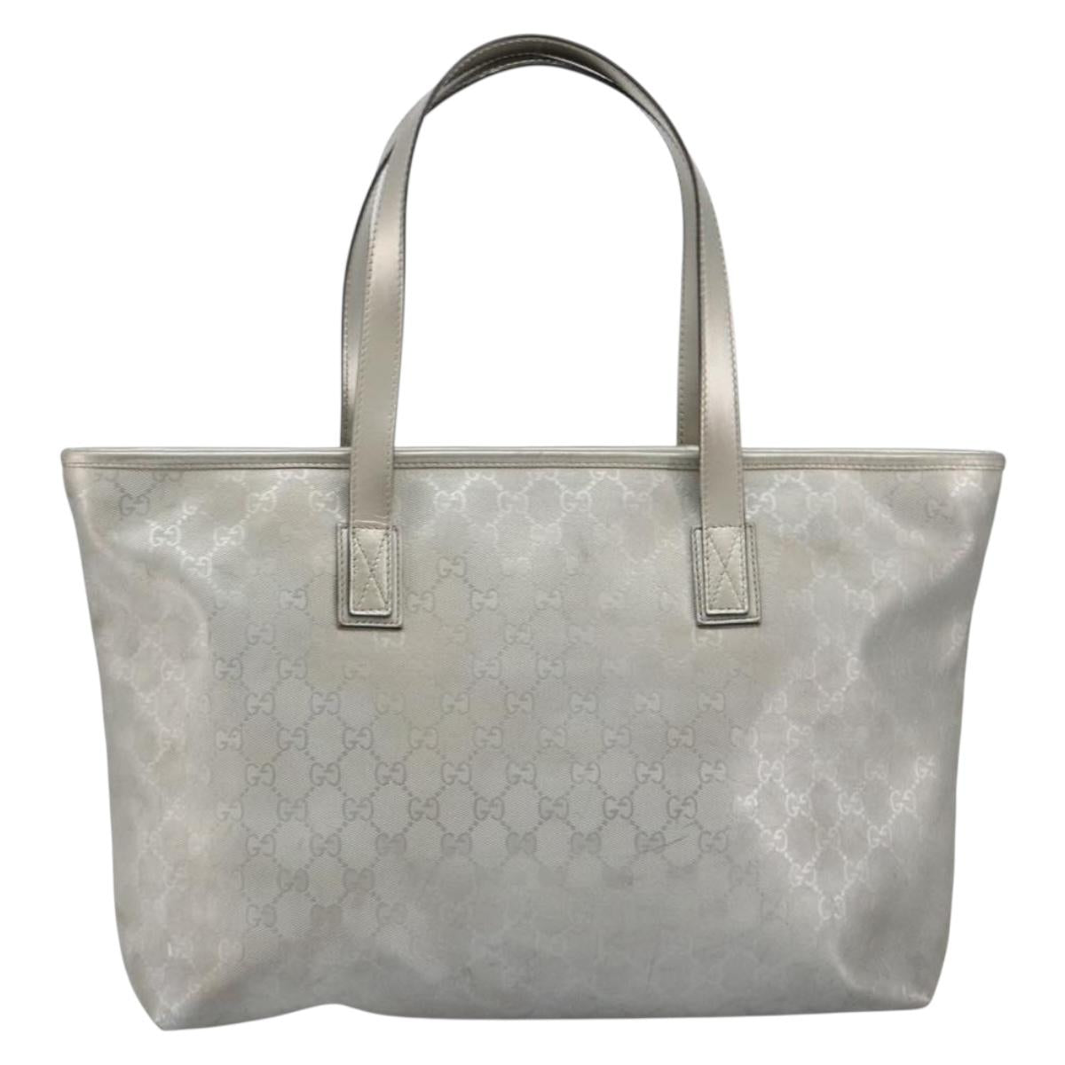 GUCCI GG implementation Tote Bag PVC Silver 211137 Auth 190504A - Jerrillo image 2