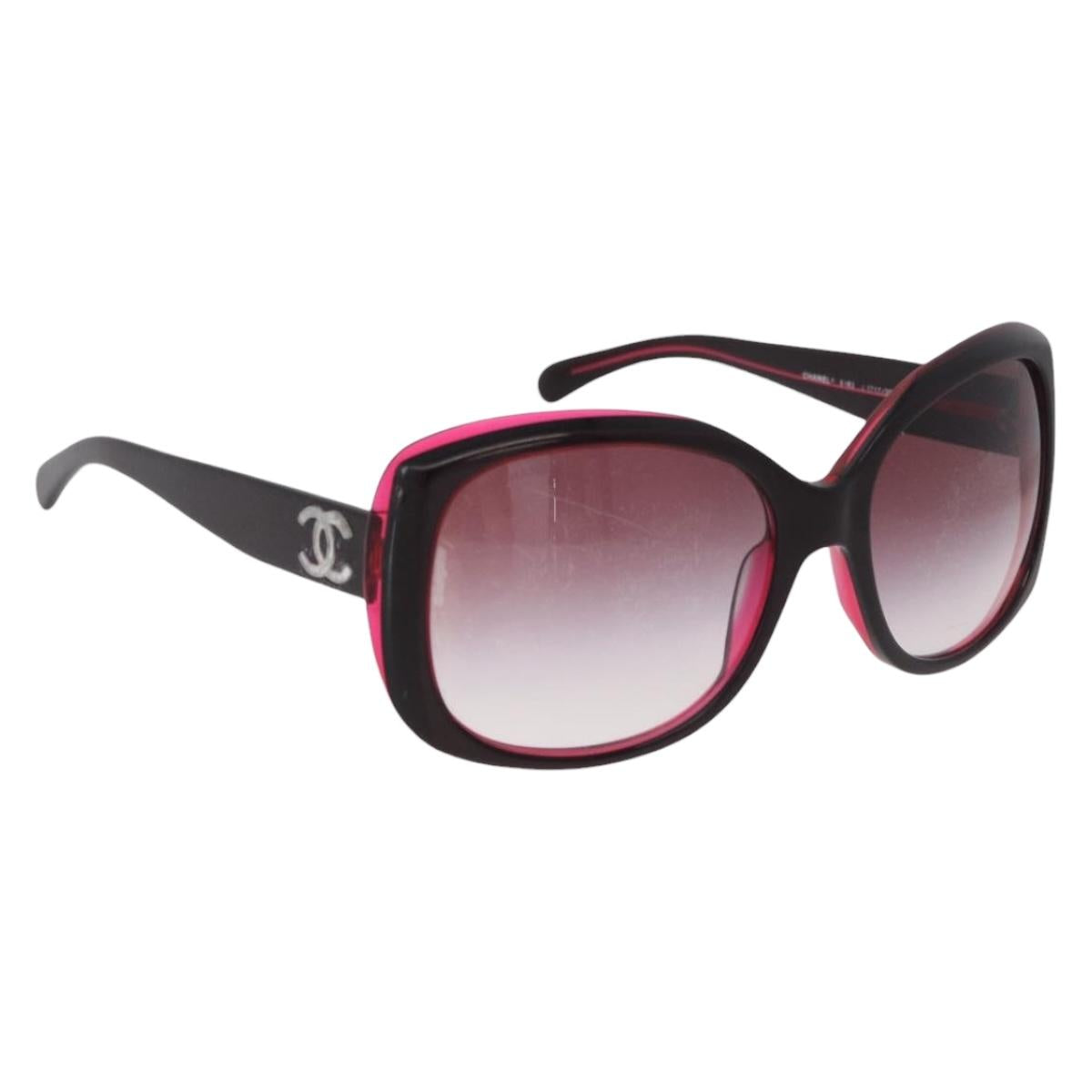 CHANEL Sunglasses Plastic Red CC Auth 190521 - Jerrillo