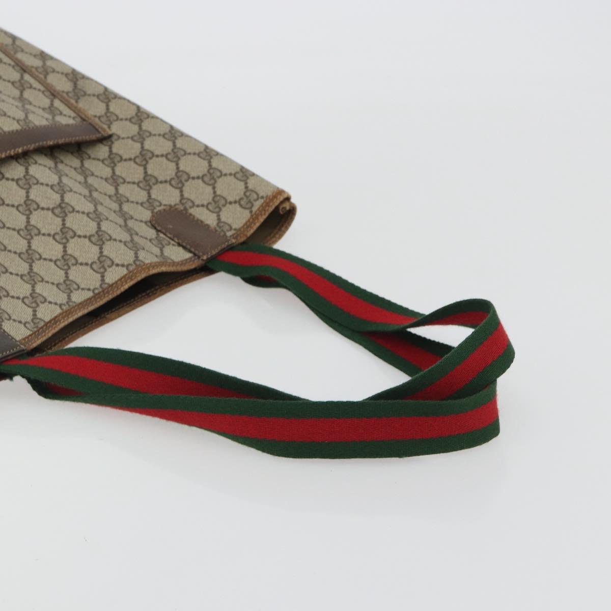GUCCI GG Supreme Web Sherry Line Tote Bag PVC Beige Gold 39 002 4487 Auth 190532 - Jerrillo image 7