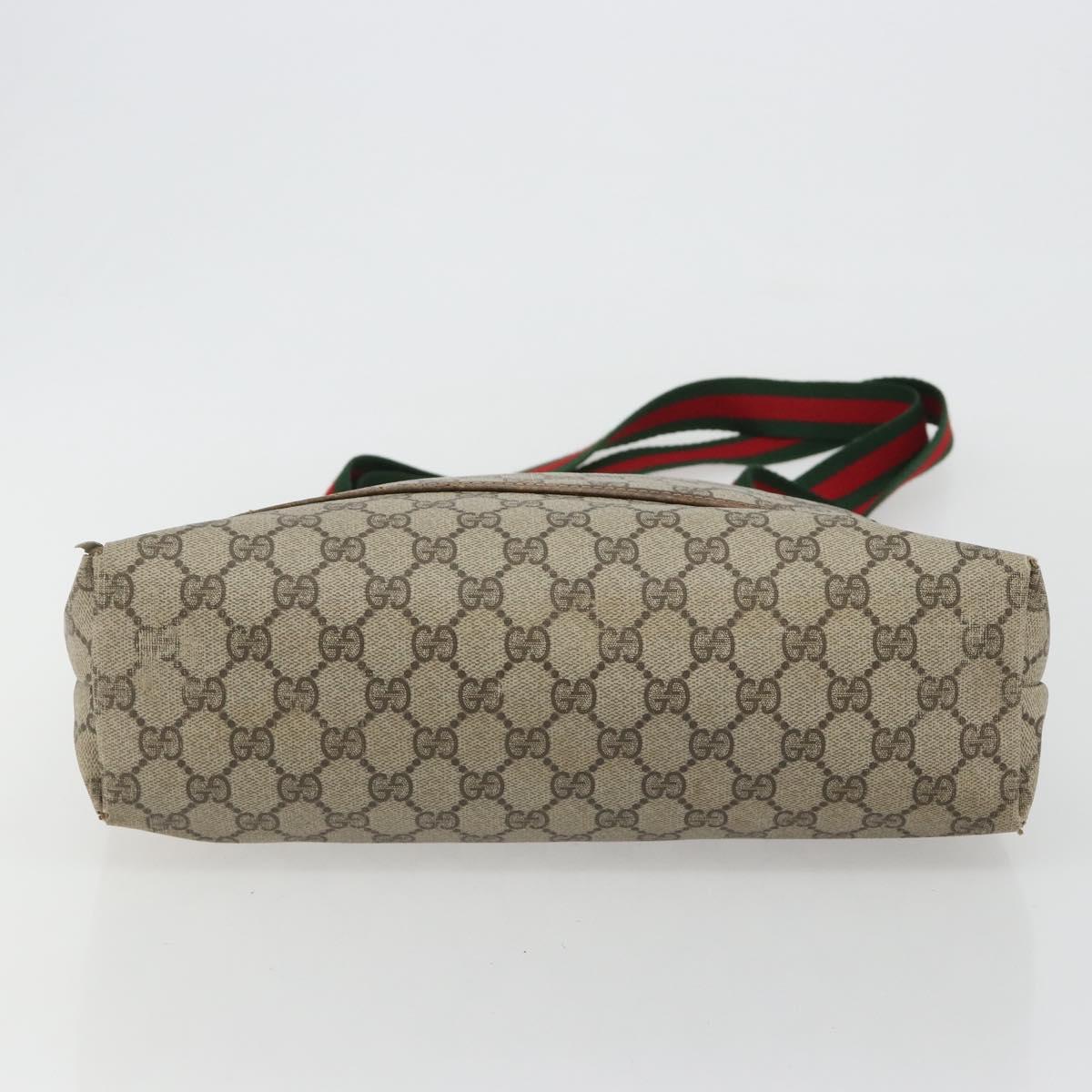 GUCCI GG Supreme Web Sherry Line Tote Bag PVC Beige Gold 39 002 4487 Auth 190532 - Jerrillo image 5