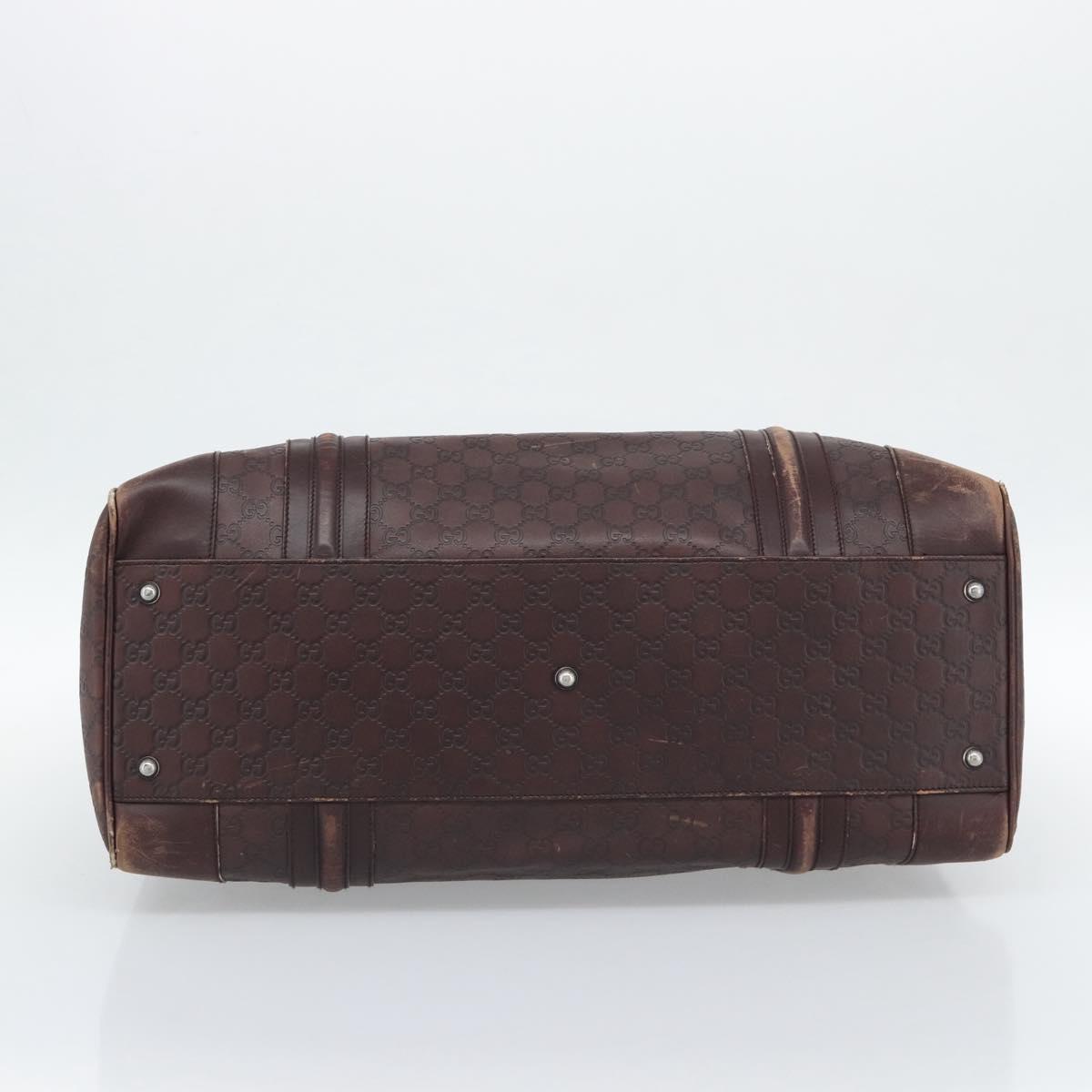 GUCCI Guccissima GG Canvas Boston Bag Leather Bordeaux Silver 146204 Auth 190589 - Jerrillo image 9