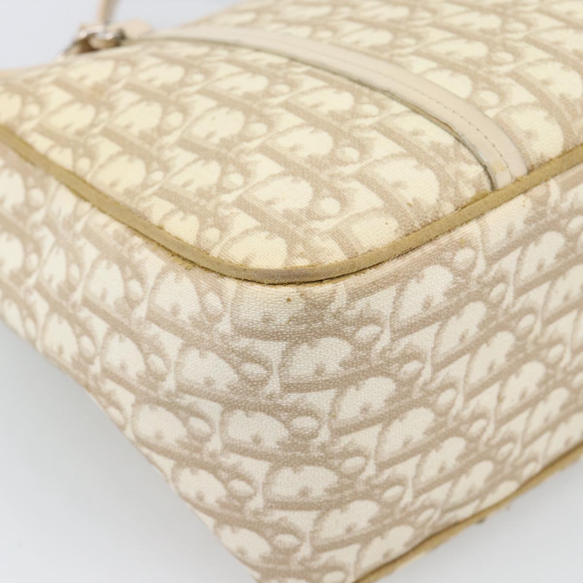 Christian Dior Trotter Canvas Romantic Chain Shoulder Bag PVC Ivory Auth 190613 - Jerrillo image 9