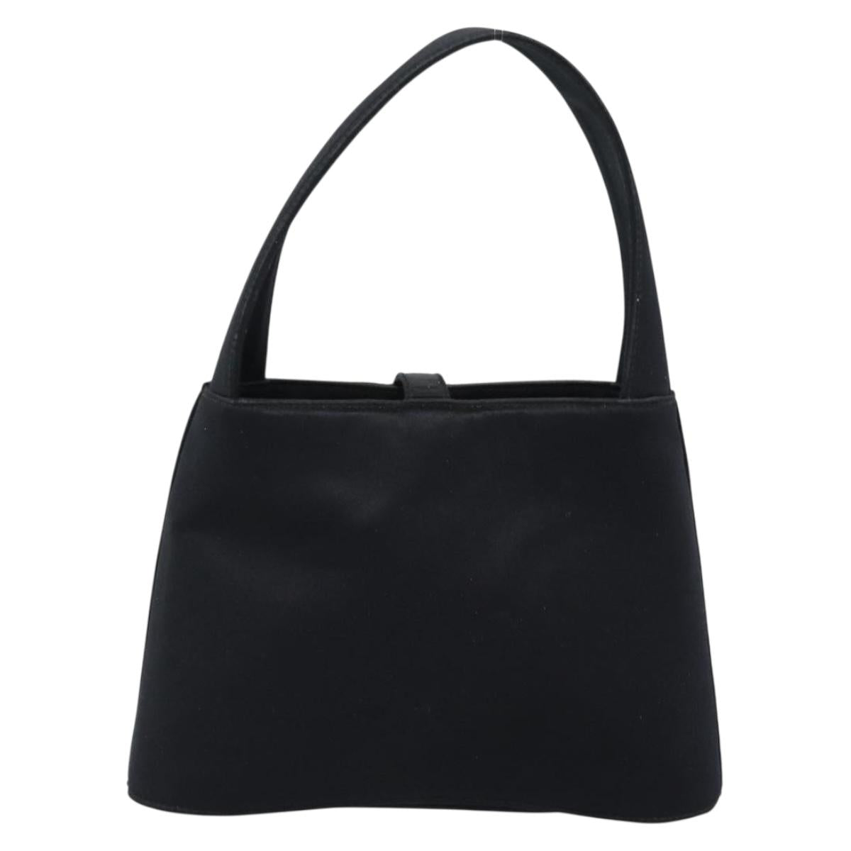 Salvatore Ferragamo Hand Bag Satin Black Gold Auth 190618 - Jerrillo image 2