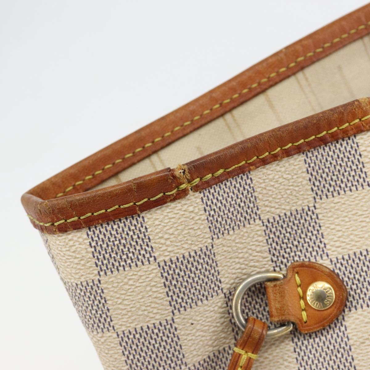 LOUIS VUITTON Damier Azur Neverfull MM Tote Bag N41605 LV Auth 190624 - Jerrillo image 9