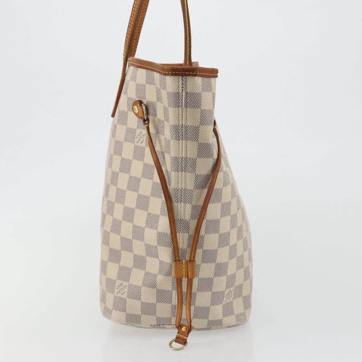 LOUIS VUITTON Damier Azur Neverfull MM Tote Bag N41605 LV Auth 190624 - Jerrillo image 3