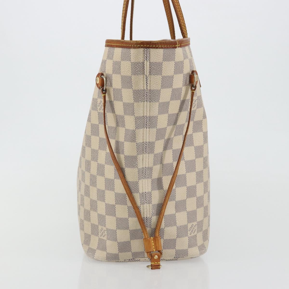 LOUIS VUITTON Damier Azur Neverfull MM Tote Bag N41605 LV Auth 190624 - Jerrillo image 4