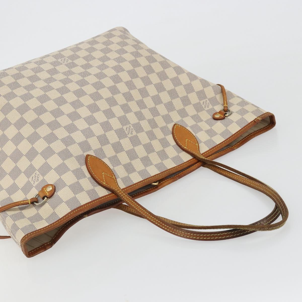 LOUIS VUITTON Damier Azur Neverfull MM Tote Bag N41605 LV Auth 190624 - Jerrillo image 6