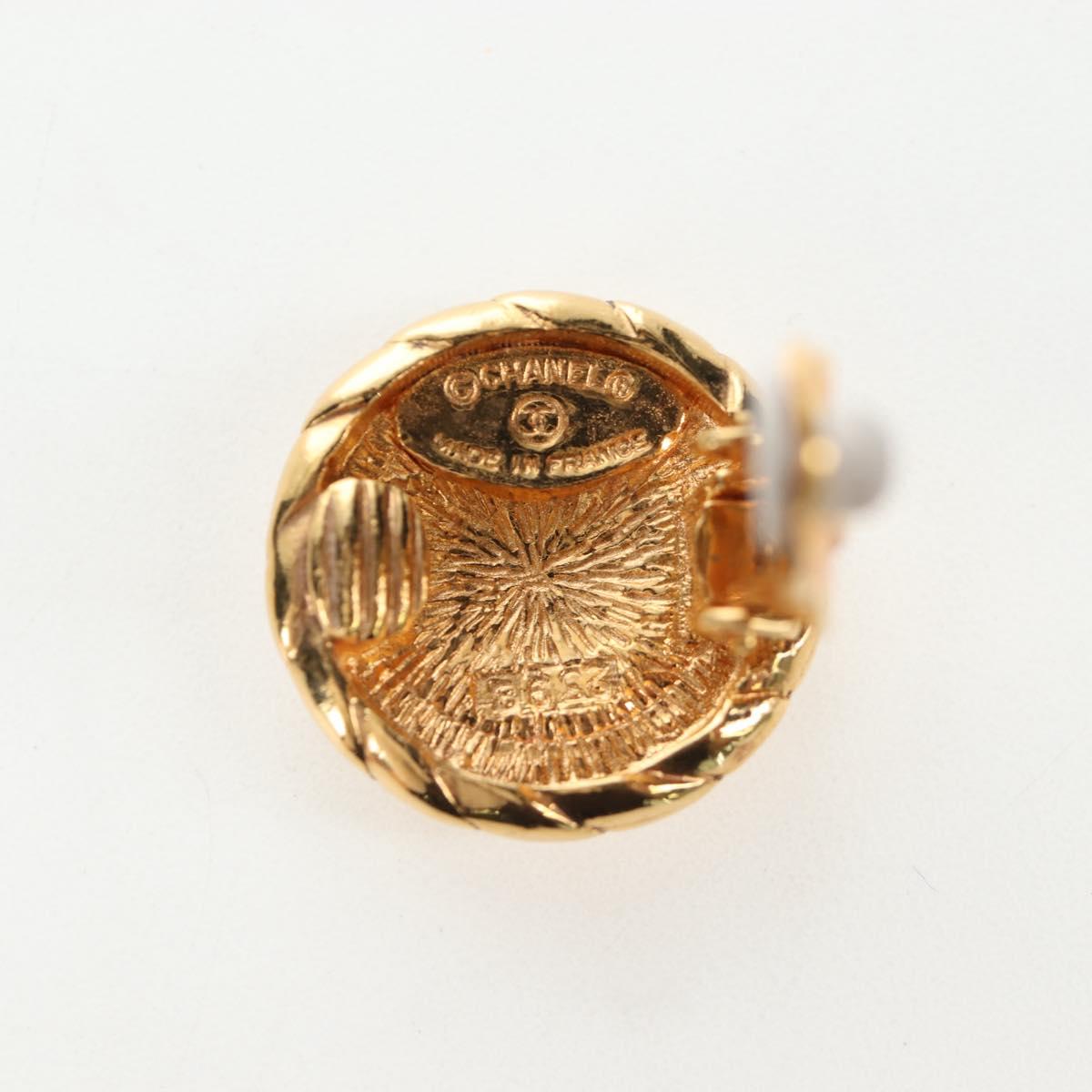 CHANEL COCO Mark Earring Metal Gold Tone CC Auth 190722M - Jerrillo image 10