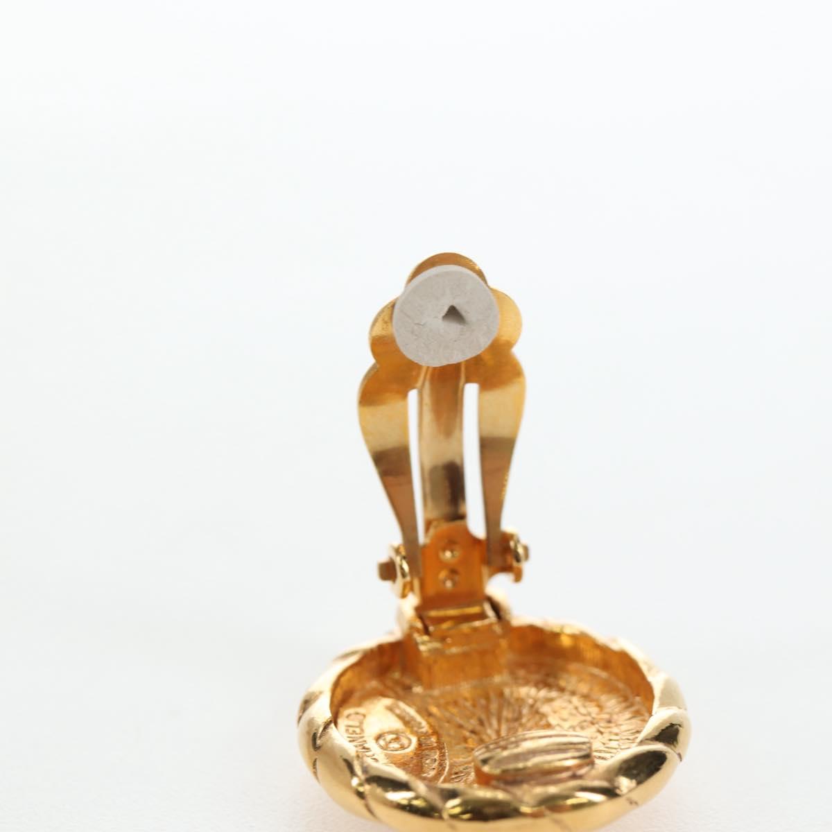 CHANEL COCO Mark Earring Metal Gold Tone CC Auth 190722M - Jerrillo image 9