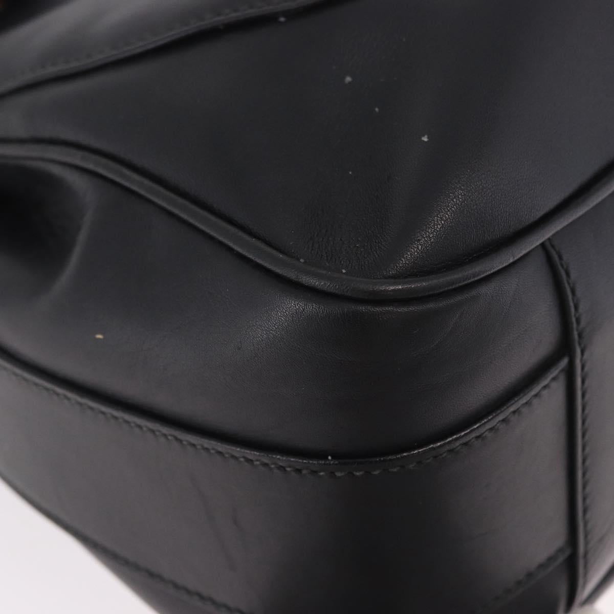 GUCCI Shoulder Bag Leather Black Gold 001 58 1563 Auth 190847 - Jerrillo image 9