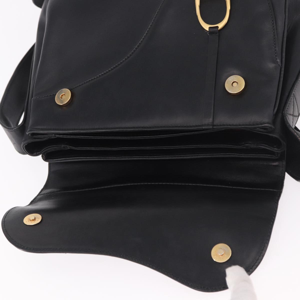 GUCCI Shoulder Bag Leather Black Gold 001 58 1563 Auth 190847 - Jerrillo image 10