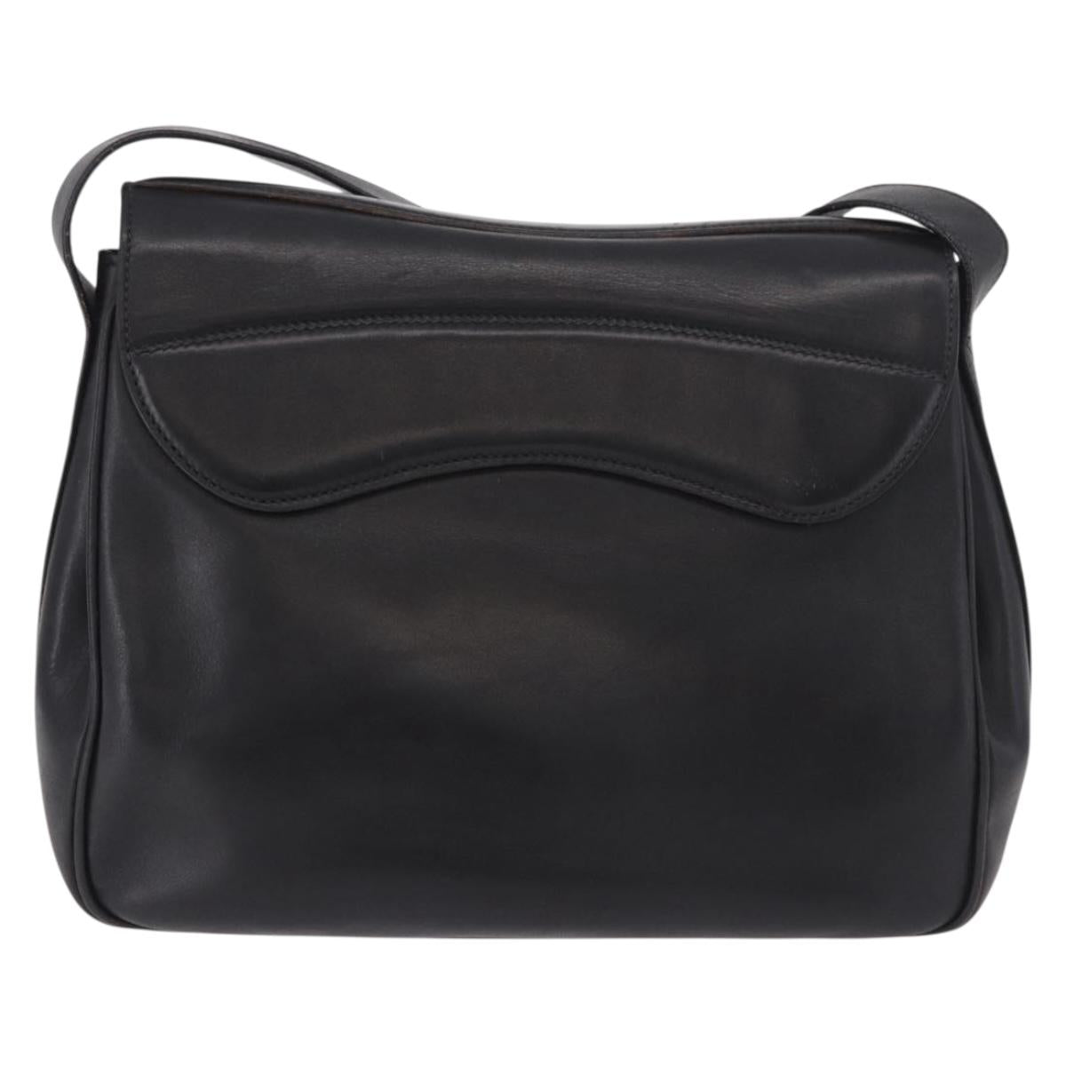 GUCCI Shoulder Bag Leather Black Gold 001 58 1563 Auth 190847 - Jerrillo image 2