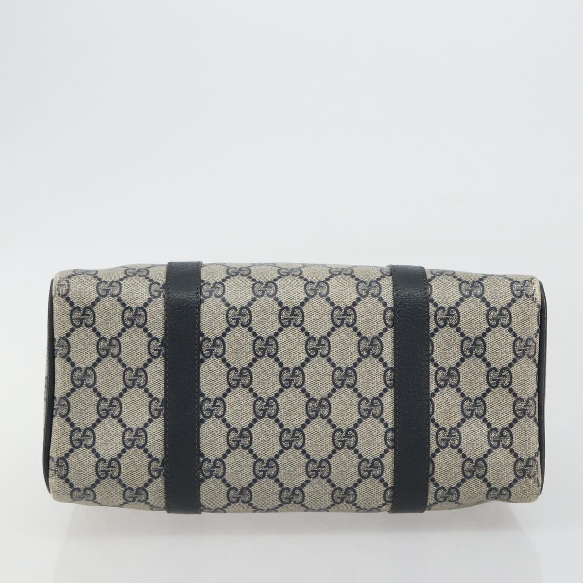GUCCI GG Supreme Sherry Line Boston Bag PVC Navy Gold 40 02 006 Auth 190850 - Jerrillo image 5