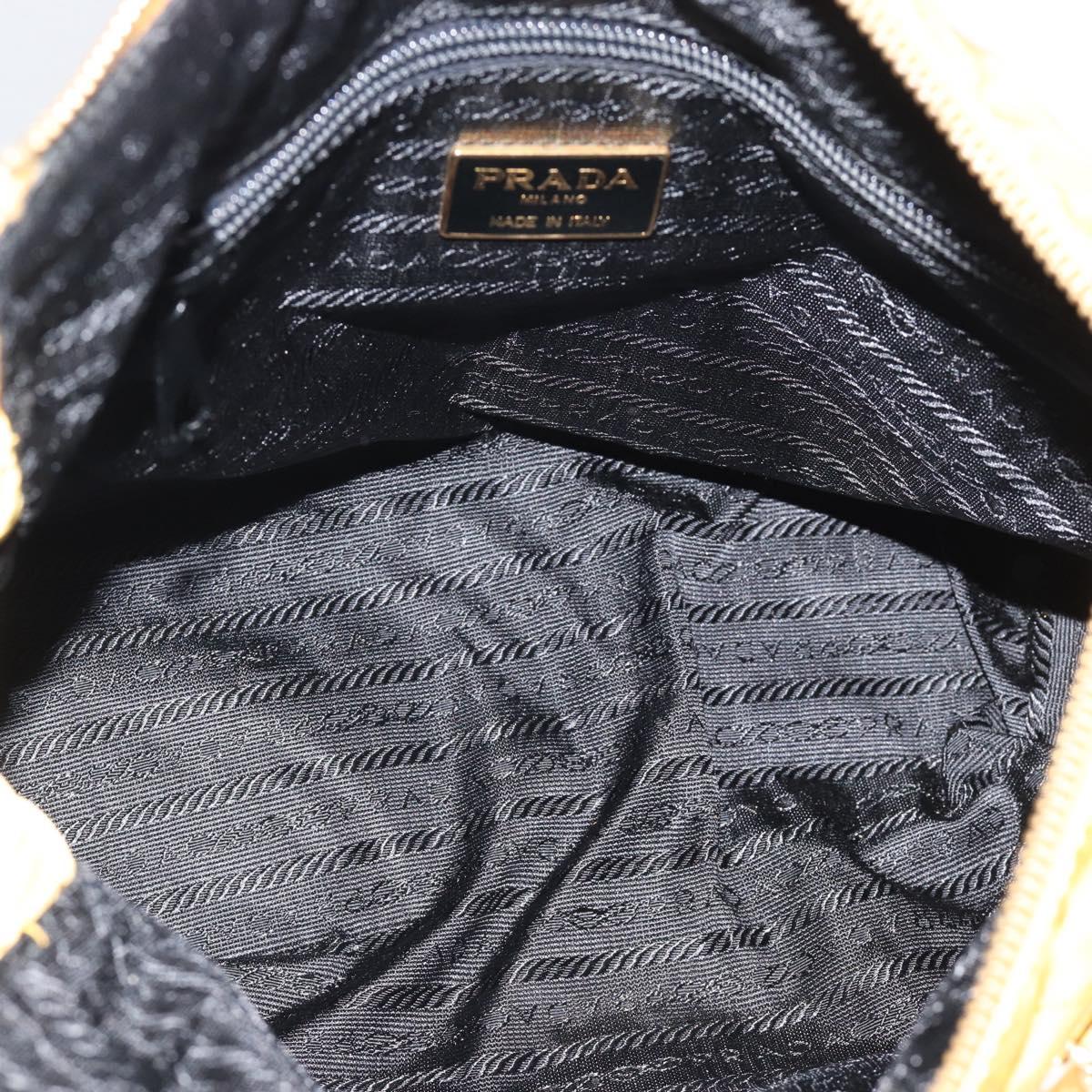 PRADA Chain Shoulder Bag Nylon Yellow Gold Auth 190869A - Jerrillo image 10