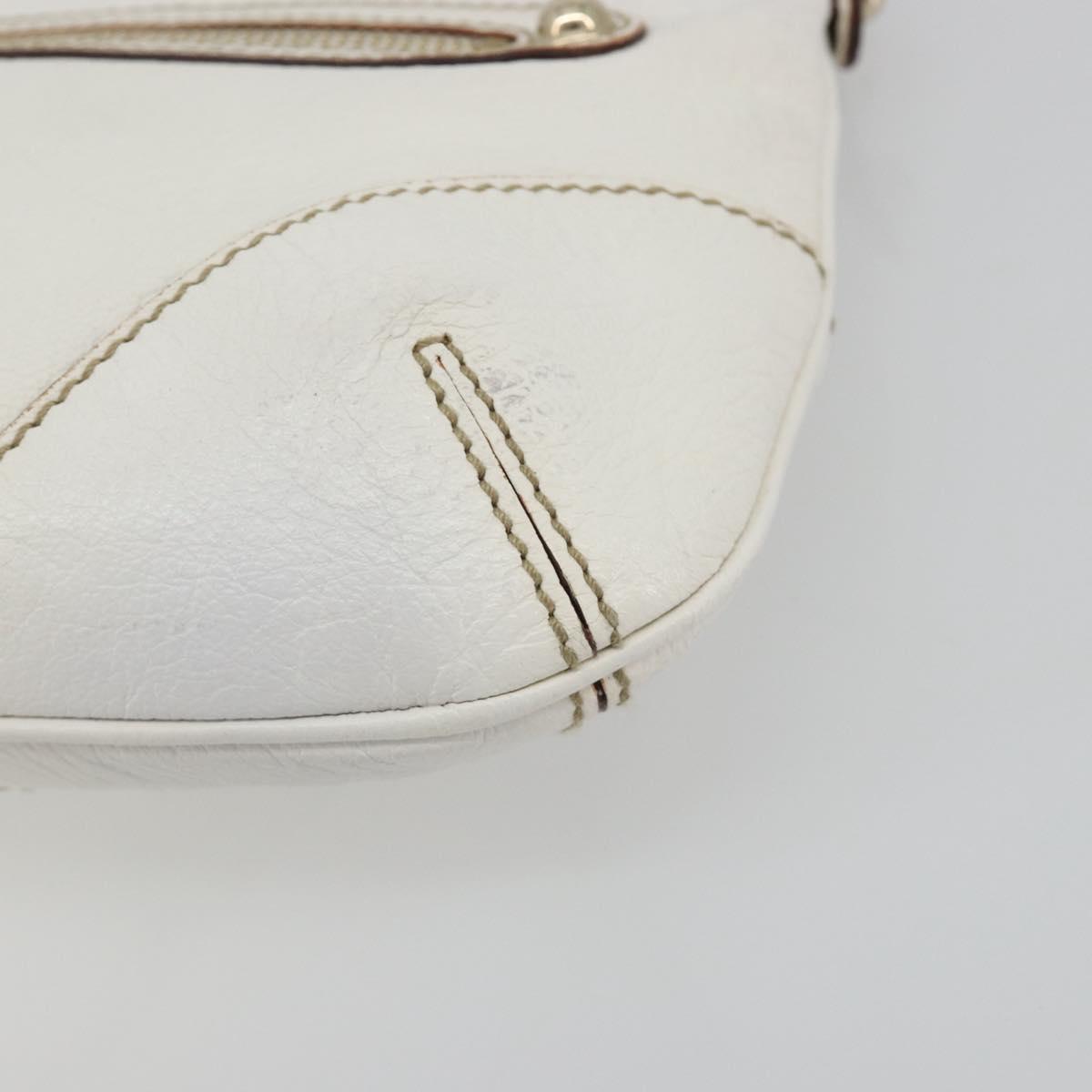 GUCCI Sherry Line Chain Bag Leather White Gold 153011 491404 Auth 190887A - Jerrillo image 10