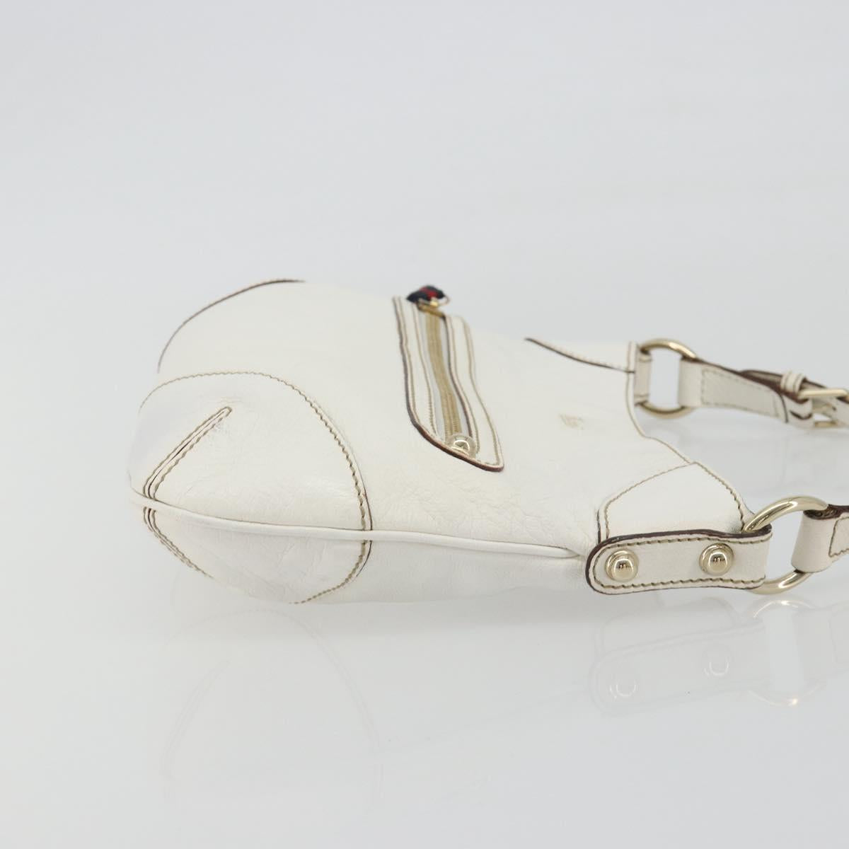 GUCCI Sherry Line Chain Bag Leather White Gold 153011 491404 Auth 190887A - Jerrillo image 4