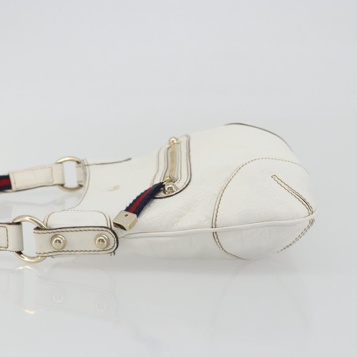 GUCCI Sherry Line Chain Bag Leather White Gold 153011 491404 Auth 190887A - Jerrillo image 5