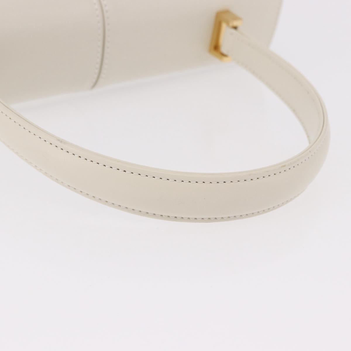 SAINT LAURENT Hand Bag Leather White Gold Auth 190922 - Jerrillo image 7