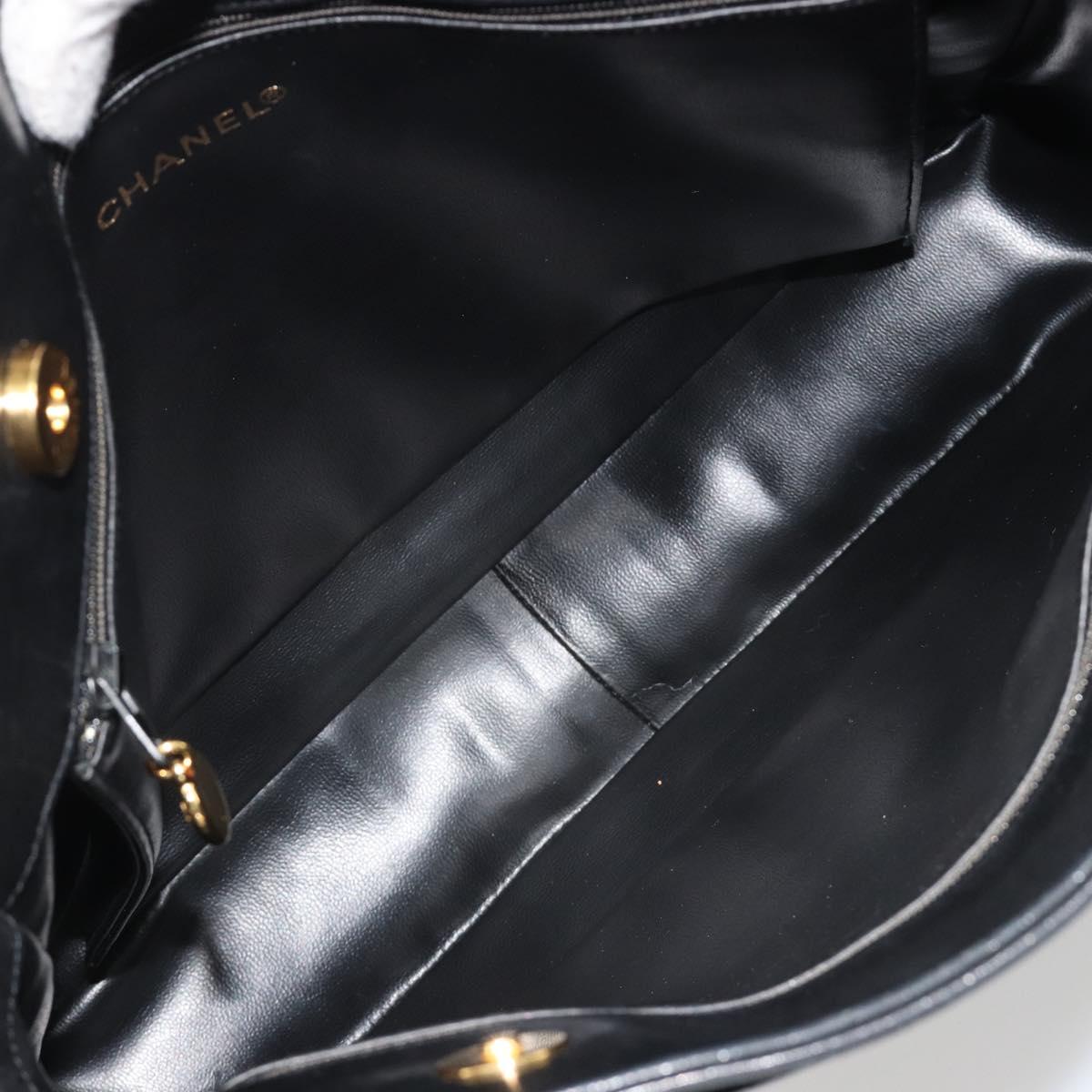 CHANEL COCO Mark Tote Bag Leather Black Gold CC Auth 190947SAV - Jerrillo image 10