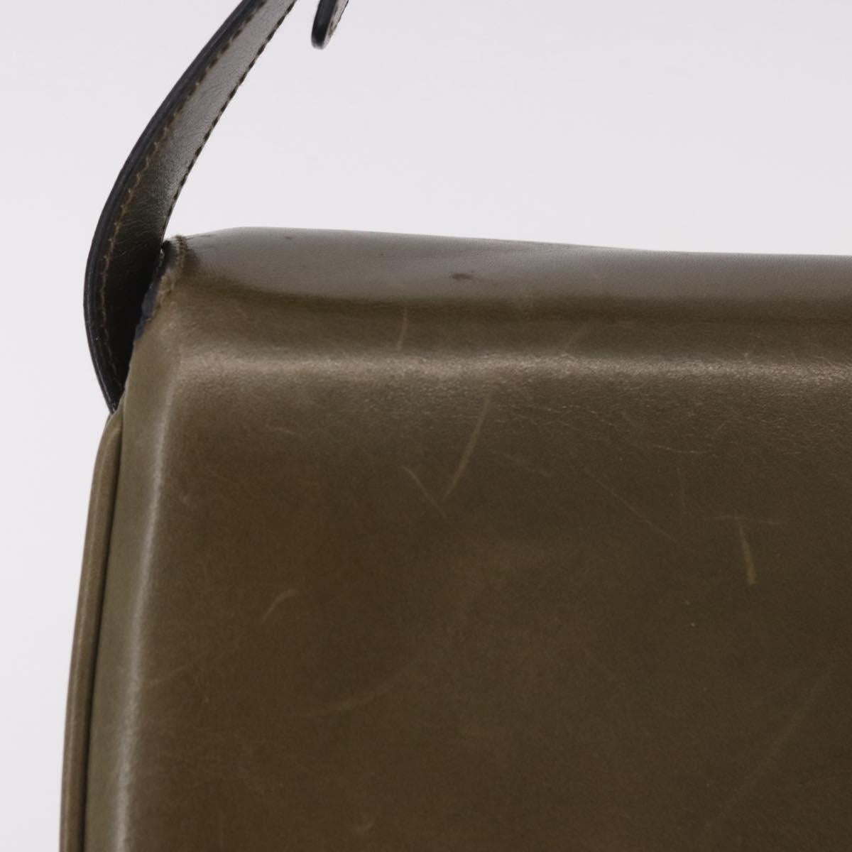CELINE Shoulder Bag Leather Green Gold Auth 190980 - Jerrillo image 3