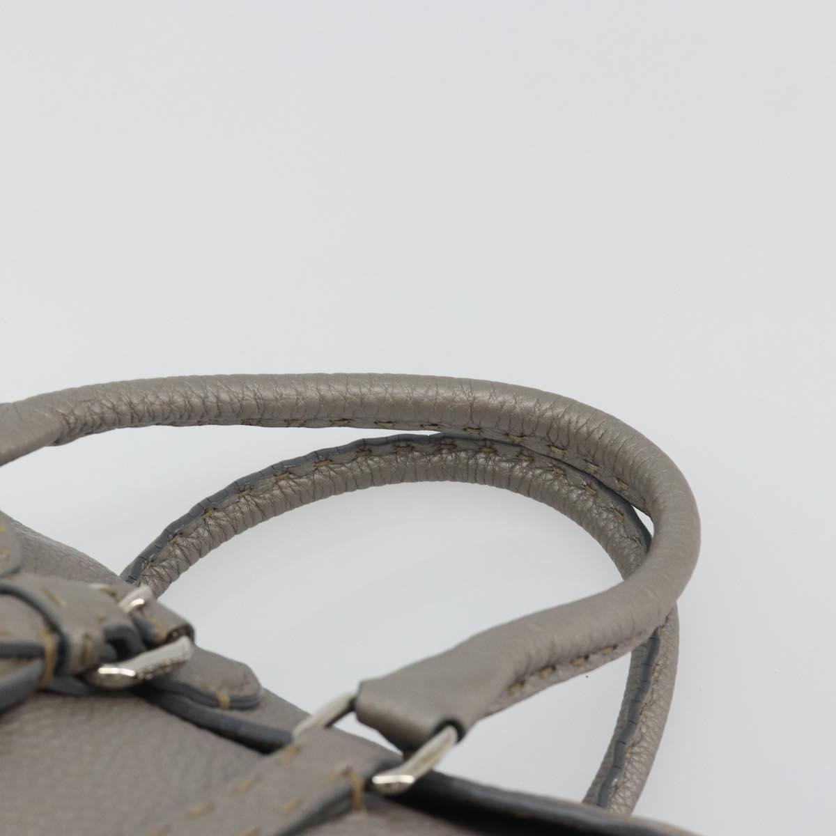 FENDI Selleria Mini Linda Hand Bag Leather Silver Auth 191083A - Jerrillo image 8